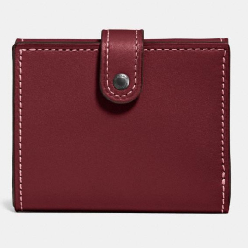NWT Coach Burgundy Trifold Wallet